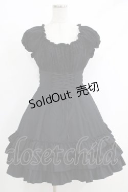 画像1: BPN / フロッキー切替コルセットデザインワンピース M 黒 H-25-10-16-1006-GO-OP-KB-ZH