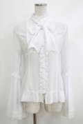 ATELIER PIERROT / Stand Collar Princess Sleeve Blouse  白 H-25-10-16-1057-EL-BL-KB-ZH