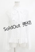 ATELIER PIERROT / Stand Collar Princess Sleeve Blouse  白 H-25-10-16-1057-EL-BL-KB-ZH