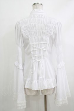 画像3: ATELIER PIERROT / Stand Collar Princess Sleeve Blouse  白 H-25-10-16-1057-EL-BL-KB-ZH