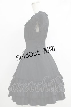 画像2: BPN / フロッキー切替コルセットデザインワンピース M 黒 H-25-10-16-1006-GO-OP-KB-ZH