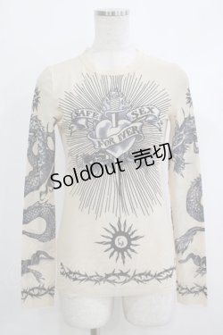 画像1: Jean Paul GAULTIER / パワーネットトップス 40 ベージュ H-25-10-16-1062-GO-TO-NS-ZH