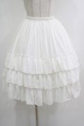 ATELIER PIERROT / Three-Tiered Ruffle Chiffon Skirt  ホワイト H-25-10-16-1007-EL-SK-KB-ZH