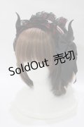 Estrellas / デビルホーンヘッドドレスカチューシャ  黒×赤 H-25-10-16-1074-EL-AC-KB-ZH