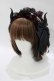 画像1: Estrellas / デビルホーンヘッドドレスカチューシャ  黒×赤 H-25-10-16-1074-EL-AC-KB-ZH (1)
