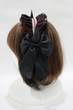 画像2: Estrellas / デビルホーンヘッドドレスカチューシャ  黒×赤 H-25-10-16-1074-EL-AC-KB-ZH