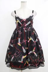 MILK / ラブ・ルージュスリップドレス  ブラックベース H-25-10-16-1012-ML-OP-KB-ZH