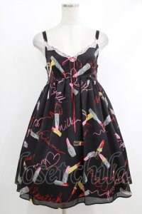 MILK / ラブ・ルージュスリップドレス  ブラックベース H-25-10-16-1012-ML-OP-KB-ZH