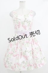 MILK / CHERRY gardenドレス  ベビーピンクベース H-25-10-16-1013-ML-OP-KB-ZH