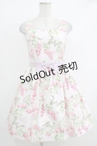 MILK / CHERRY gardenドレス  ベビーピンクベース H-25-10-16-1013-ML-OP-KB-ZH