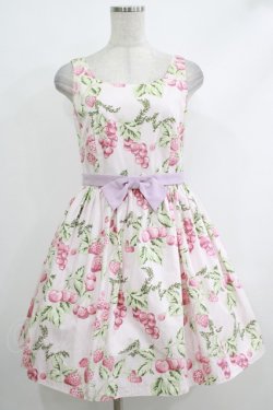 画像1: MILK / CHERRY gardenドレス  ベビーピンクベース H-25-10-16-1013-ML-OP-KB-ZH