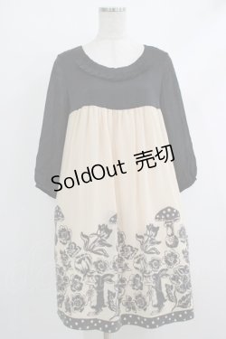 画像1: Emily Temple cute / フォレストフロッキーワンピース  アイボリー H-25-10-16-1017-ET-OP-KB-ZH
