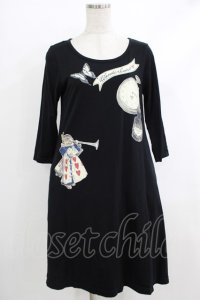 Emily Temple cute / ワンダーランドカットソーワンピース  クロ H-25-10-16-1020-ET-OP-KB-ZH