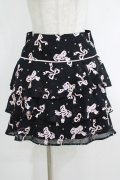MILK / シルエットRibbonスカート  ブラック H-25-10-16-1021-ML-SK-KB-ZH