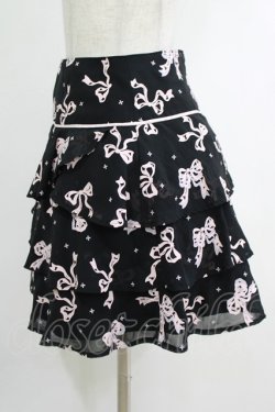 画像2: MILK / シルエットRibbonスカート  ブラック H-25-10-16-1021-ML-SK-KB-ZH