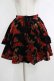 画像1: BPN / 薔薇プリント別珍スカート M 黒 H-25-10-16-1022-GO-SK-KB-ZH (1)
