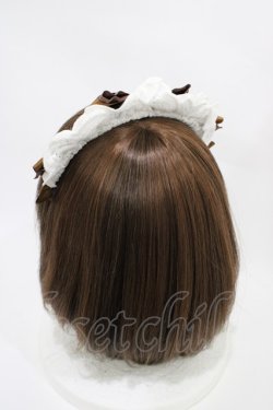 画像2: DearMyLove / コットンレースメイドカチューシャ  チョコ H-25-10-16-009-EL-AC-NS-ZH