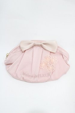 画像1: Maison de FLEUR / 桜モチーフリボンポーチ  ピンク H-25-10-16-016-LO-ZA-NS-ZH