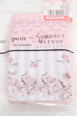 画像2: m petit by misako / コンパクトミラー&コーム  ピンク H-25-10-16-017-LO-ZA-NS-ZH