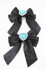 DearMyLove / シューズ用ビジューリボンクリップ  ブラック H-25-10-16-018-EL-ZA-NS-ZH