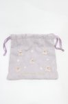 画像1: Maison de FLEUR / 《Easter》ラビット刺繍巾着  ラベンダー H-25-10-16-020-LO-ZA-NS-ZH (1)