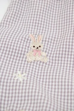 画像3: Maison de FLEUR / 《Easter》ラビット刺繍巾着  ラベンダー H-25-10-16-020-LO-ZA-NS-ZH