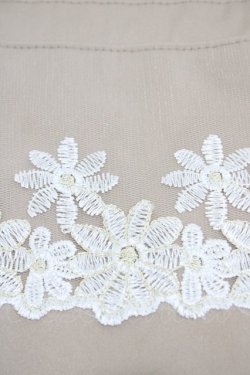 画像3: Maison de FLEUR / スカラップフラワーレース巾着  ベージュ H-25-10-16-021-LO-ZA-NS-ZH