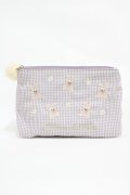 Maison de FLEUR / 《Easter》ラビット刺繍ポーチ  ピンク H-25-10-16-024-LO-ZA-NS-ZH