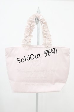 画像1: Maison de FLEUR / 桜モチーフフリルハンドルトートプチバッグ  ピンク H-25-10-16-025-LO-BG-NS-ZH