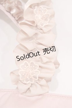 画像3: Maison de FLEUR / 桜モチーフフリルハンドルトートプチバッグ  ピンク H-25-10-16-025-LO-BG-NS-ZH