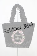Maison de FLEUR / フリルハンドルトートバッグ  ブラック H-25-10-16-026-LO-BG-NS-ZH