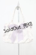 Maison de FLEUR / サテン花柄プリントトートバッグ  オフ/ラベンダー H-25-10-16-027-LO-BG-NS-ZH