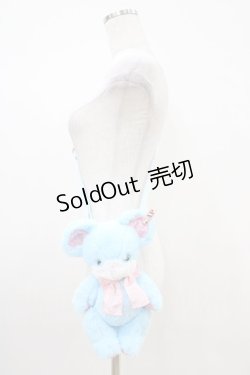 画像1: Angelic Pretty / Toyboxはにかみベアーぬいぐるみポーチ  サックス H-25-10-16-028-AP-BG-NS-ZH