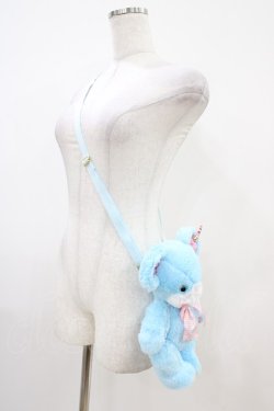画像2: Angelic Pretty / Toyboxはにかみベアーぬいぐるみポーチ  サックス H-25-10-16-028-AP-BG-NS-ZH