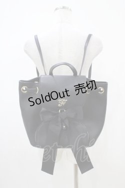 画像1: Maison de FLEUR / リボンMリュック  ブラック H-25-10-16-031-LO-BG-NS-ZH