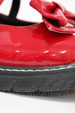 画像4: DearMyLove / クロスベルトリボンローヒール姫パンプス 24.0cm レッドエナメル H-25-10-16-003-EL-SH-NS-ZH