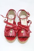 Amavel / 2wayリボンクロスストラップサンダル M レッド H-25-10-16-004-CA-SH-NS-ZH