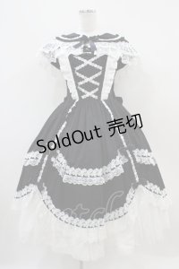 metamorphose / ケープ付きフリルジャンパースカート サイズ1 ブラック H-25-10-16-036-ME-OP-NS-ZH