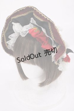 画像1: metamorphose / GRANBLUE FANTASYコラボ/ヴァンピィ ハーフボンネットカチューシャ  ブラック H-25-10-17-042-ME-AC-NS-ZH