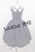 Innocent World / ケミカルレース衿ジャンパースカート M107cm丈 ネイビー H-25-10-17-006-IW-OP-NS-ZH