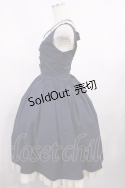 画像2: Innocent World / ケミカルレース衿ジャンパースカート M107cm丈 ネイビー H-25-10-17-006-IW-OP-NS-ZH