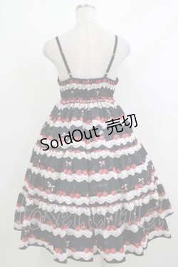 画像3: Shirley Temple / チェリースカラップレースプリントジャンパースカート FREE ブラック H-25-10-17-1026-ET-OP-KB-ZH