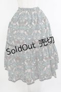 abilletage / Designer’s fabric seriesオーバースカート(イチゴ泥棒)  ブルーグリーン H-25-10-17-1030-GO-SK-KB-ZH
