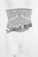 abilletage / Designer’s fabric seriesミニショートコルセット(イチゴ泥棒) サイズ4 ブルーグリーン H-25-10-17-1036-GO-ZA-KB-ZH