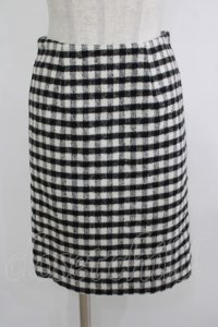 Candy Stripper / チェック柄ウールタイトスカート S 白×黒 H-25-10-17-1039-PU-SK-KB-ZH