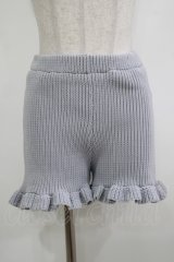 merry jenny / フリルニットショートパンツ  アイスブルー H-25-10-17-1040-LO-PA-KB-ZH