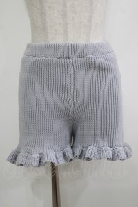 merry jenny / フリルニットショートパンツ  アイスブルー H-25-10-17-1040-LO-PA-KB-ZH