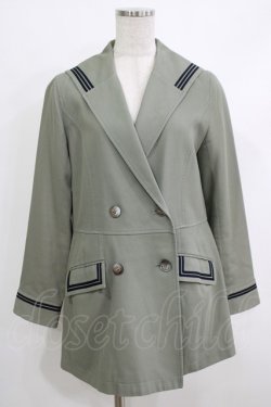 画像1: Jane Marple / コットンギャバジンのマリンコート  ミント H-25-10-17-1043-JM-CO-KB-ZH