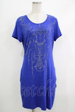 画像1: Ozz Croce / プリント刺繍カットソーワンピース  ブルー H-25-10-17-1044-OO-OP-KB-ZH