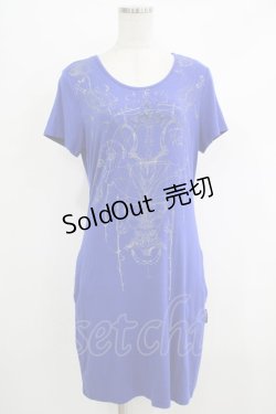 画像1: Ozz Croce / プリント刺繍カットソーワンピース  ブルー H-25-10-17-1044-OO-OP-KB-ZT159